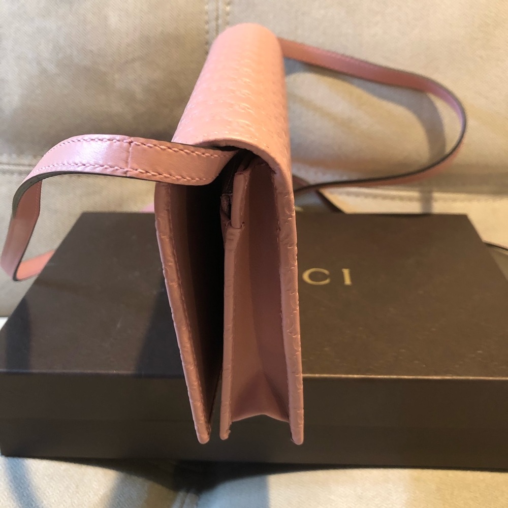 Gucci GG Leather Wallet Clutch Crossbody - Picture 3 of 8